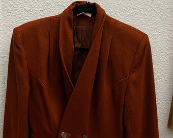 C'est la Vie Vintage women's blazer size 6 Medium. Lambswool. Bronze color. Excellent condition.