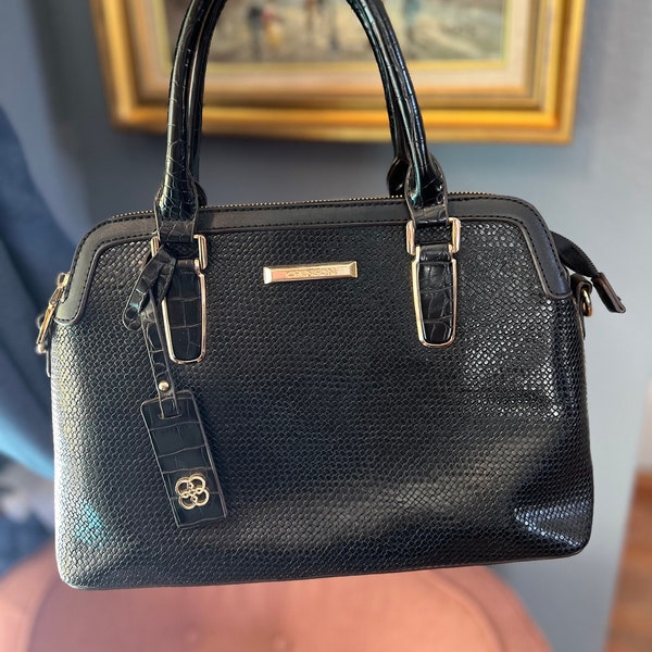 Genuine, Vintage Chenson handbag. Crocodile patter. Patent leather. 16x14 inches. Excellent condition.