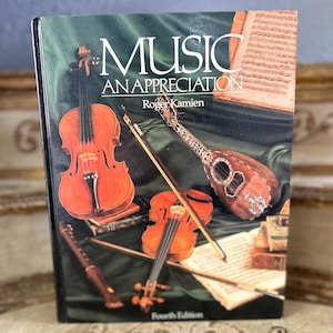 Musik-- Eine Wertschätzung--Jahrgang @ 1988 Hardcover-Buch von Roger Kamien 9,5 &quot;x 7,5&quot; x 1,5&quot;, hervorragendem Zustand