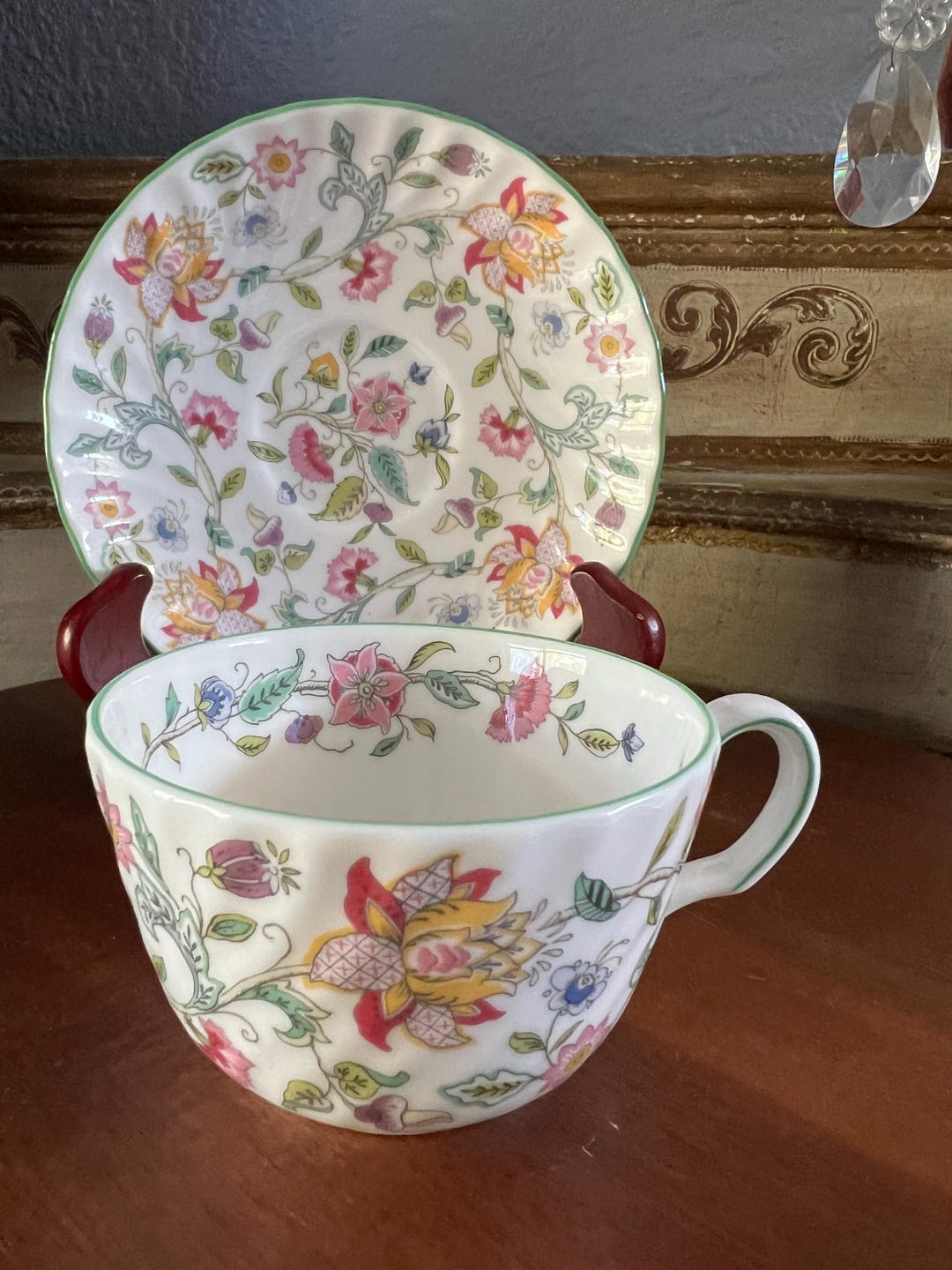 Vintage Minton Haddon Hall Bone China Teacup and Saucer - Etsy
