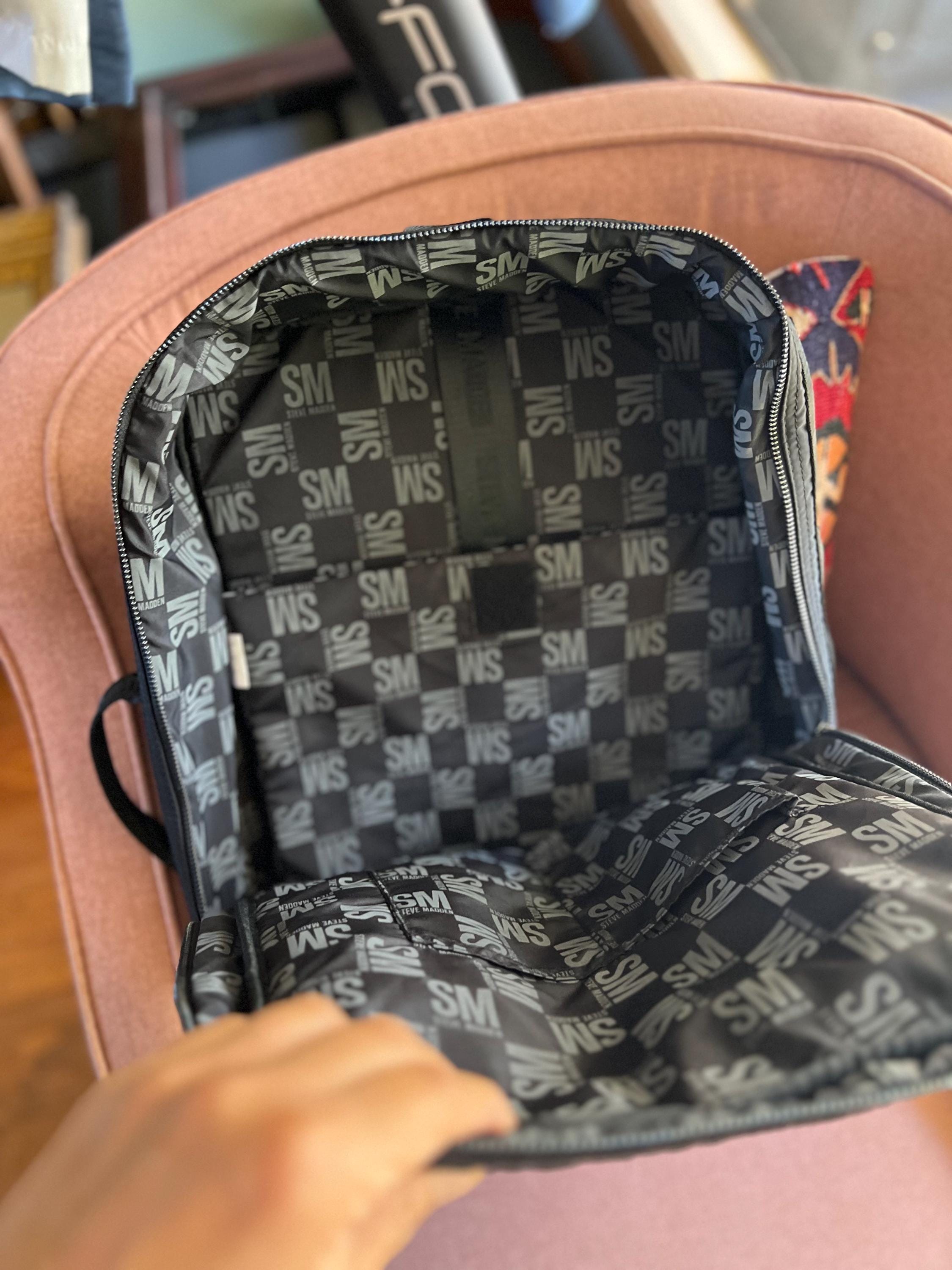 Large Black Quilted Steve Madden Backpack. In very good condition. Steve Madden Double Handle Backpacks | Mercari main image 4
