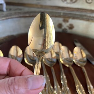 Vintage Retroneu Korea Floral, Stainless-steel, gold-plated stainless-steel cutlery. Elegant, chic and sleek. image 12