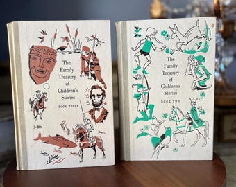 Vintage 1956 "schatkamer van kinderverhalen" hardcover boek