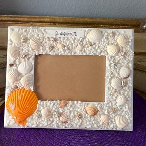 Coastal Seashell Frame St Augustine Fl Souvenir 6x4"