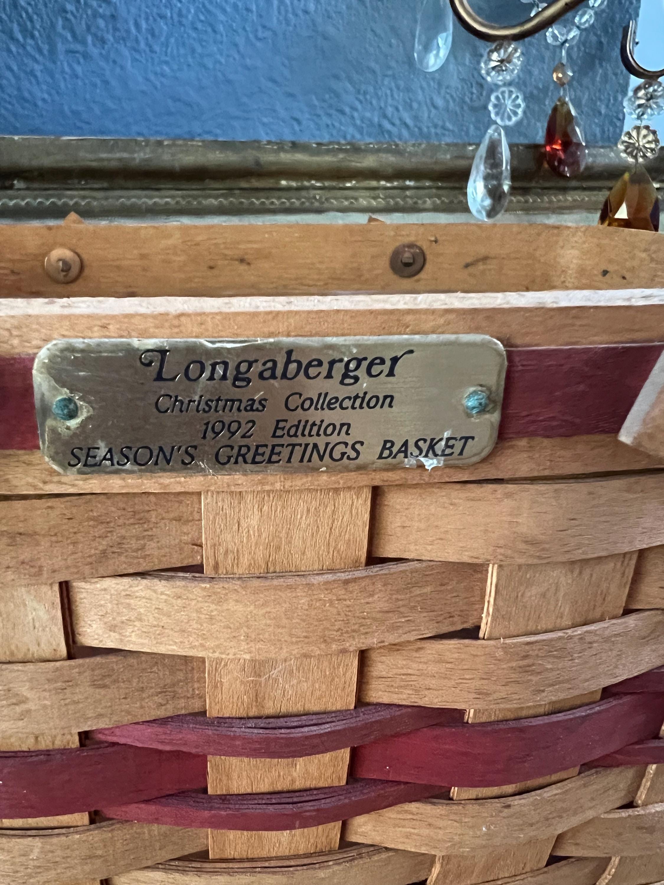Vintage Longaberger Christmas Basket, 1992 Edition - Etsy