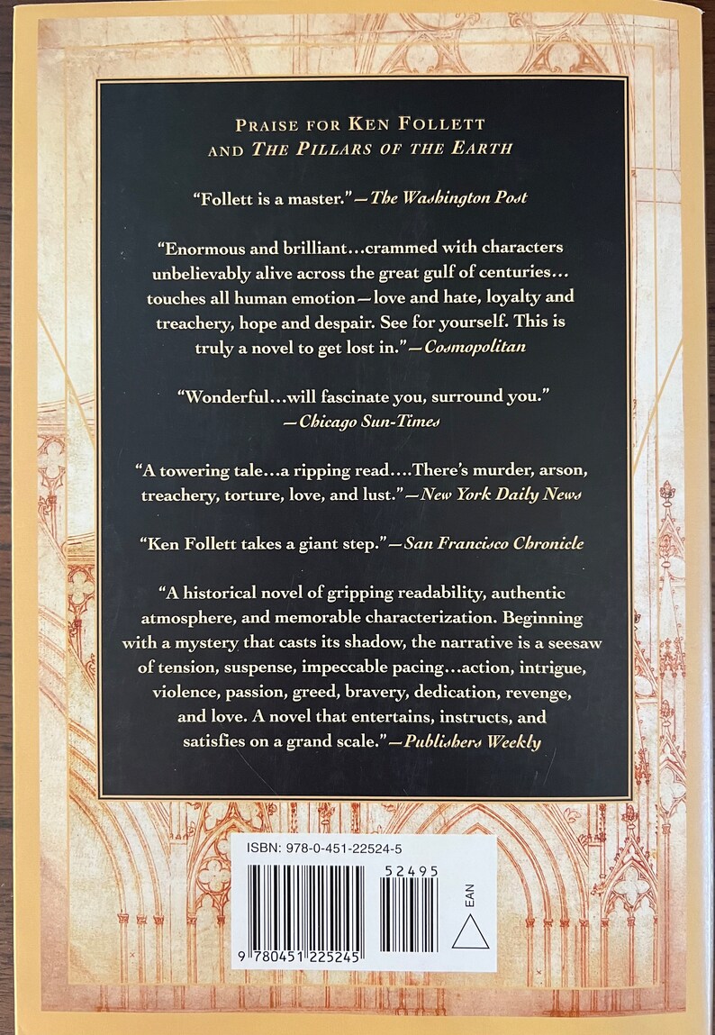 The Pillars of the Earth. Ken Follett. Oprah's Book Club. Vintage, 2002