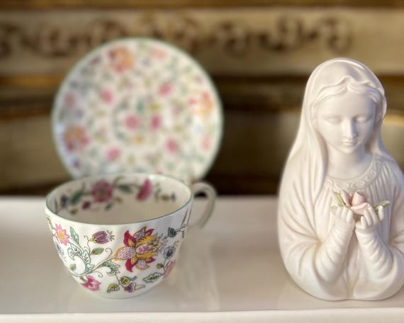 Vintage Minton Haddon Hall Bone China Teacup and Saucer - Etsy