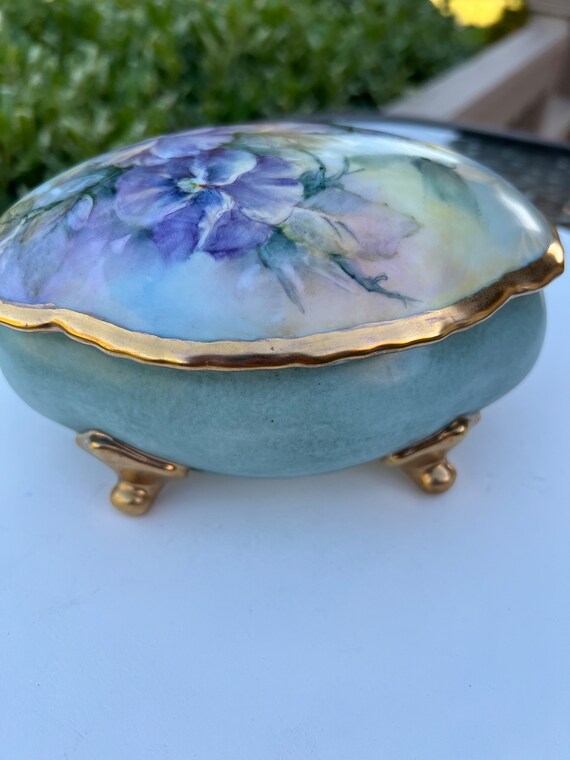 Exquisite, antique, hand painted Limoges France f… - image 4