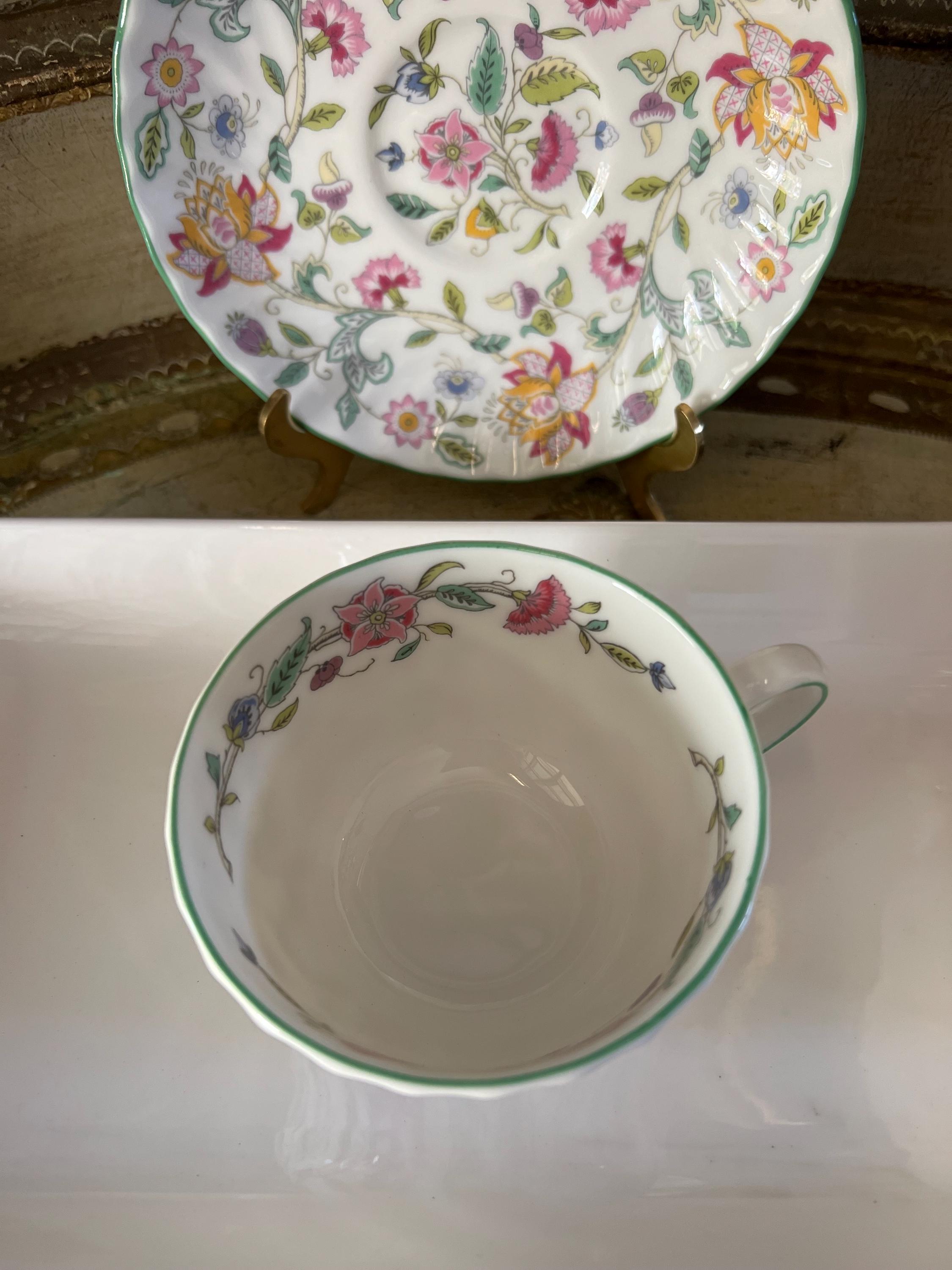 Vintage Minton Haddon Hall Bone China Teacup and Saucer - Etsy