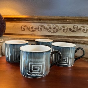 Mikasa Potter&#39;s Craft &quot;Firesong&quot; Set of 4 Coffee Mugs, Made in Japan, Microwave, Oven, Dishwasher Safe