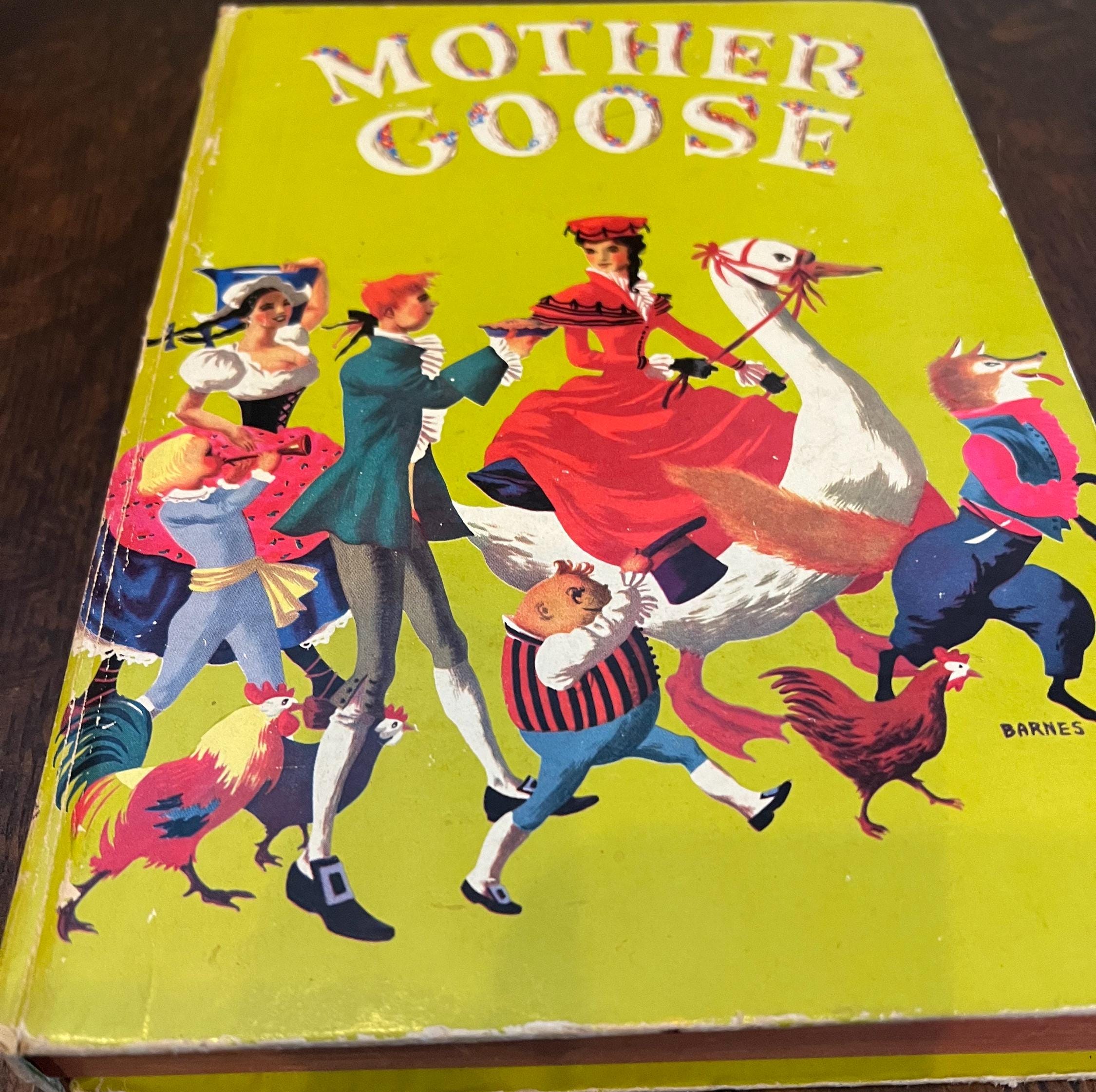 Vintage, 1941 copyright book. Mother Goose. The complete Book of Nursery Rhynes. Dorothe J Snow. Whitman Publishing Co.