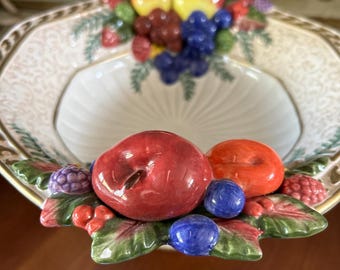 Fitz and Floyd Autumn Bounty Platter Woven Basket Autumn Decor