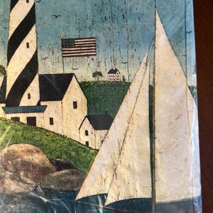Serviettes Coastal Breeze Warren Kimble, 33 x 45,75 po. par Creative papers Cr Gibson. Travaux de découpage. 16 serviettes. Neuf dans un sac.