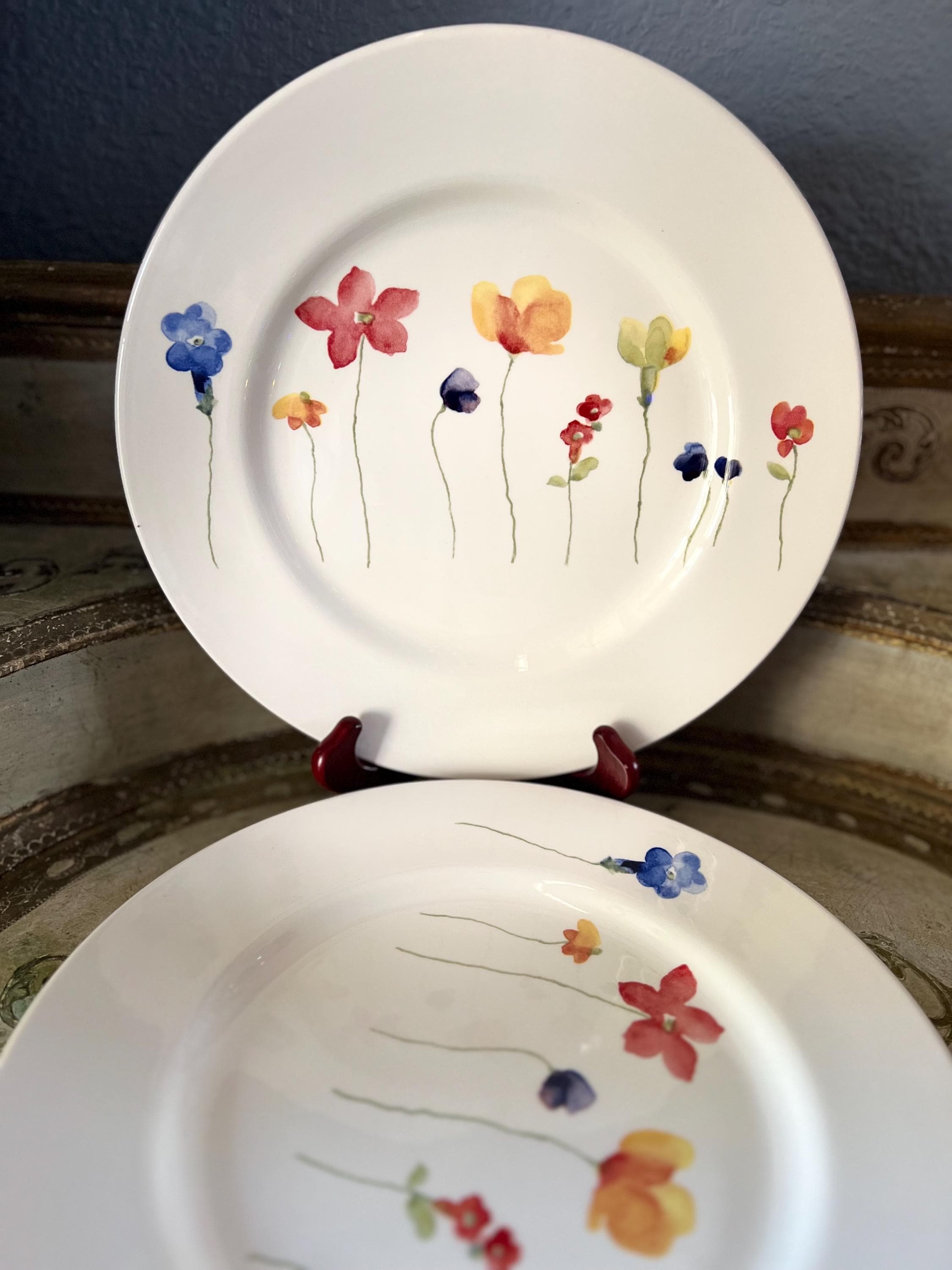 STAFFORD プレート2枚 28cmイギリス製 陶磁器 花柄 STAFFORD プレート2