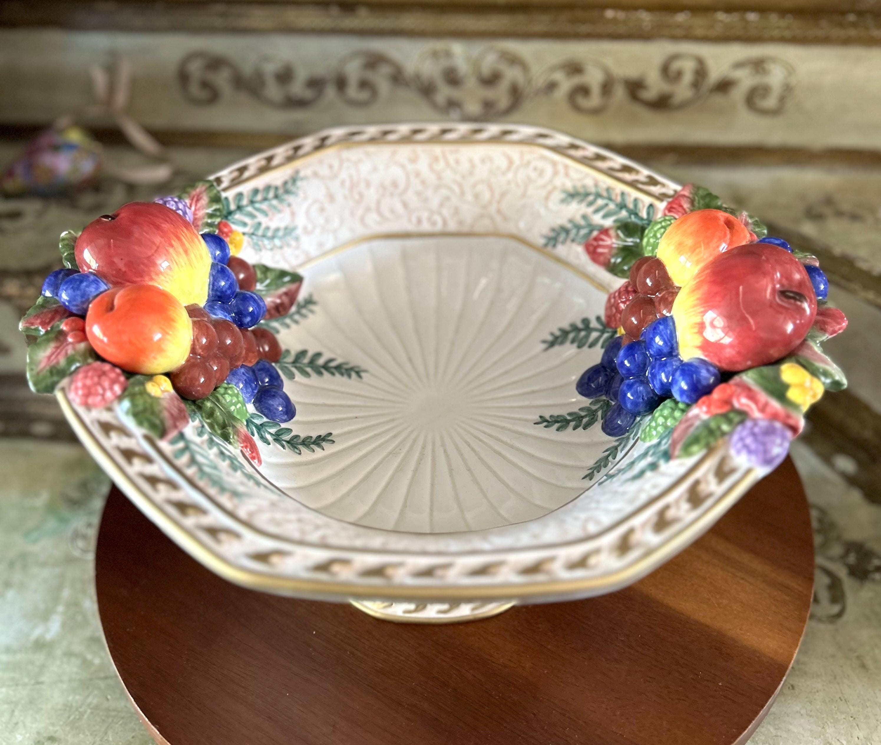 Vintage Fitz & Floyd Venezia Italia Fruit Centerpiece Serving Bowl