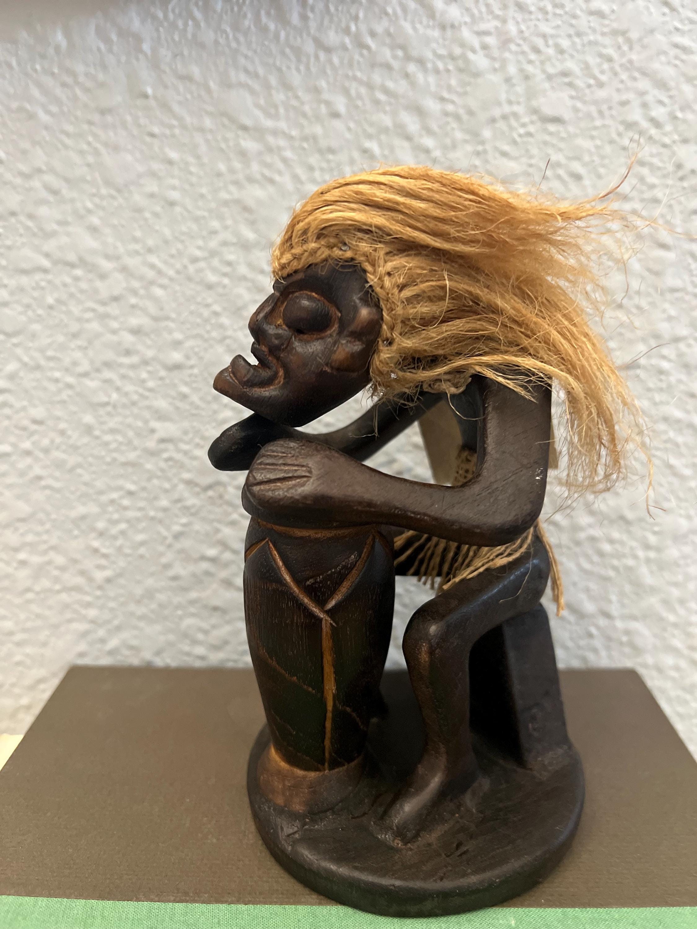 Vintage, Aboriginal African Tribe Hand Carved Statute African Art