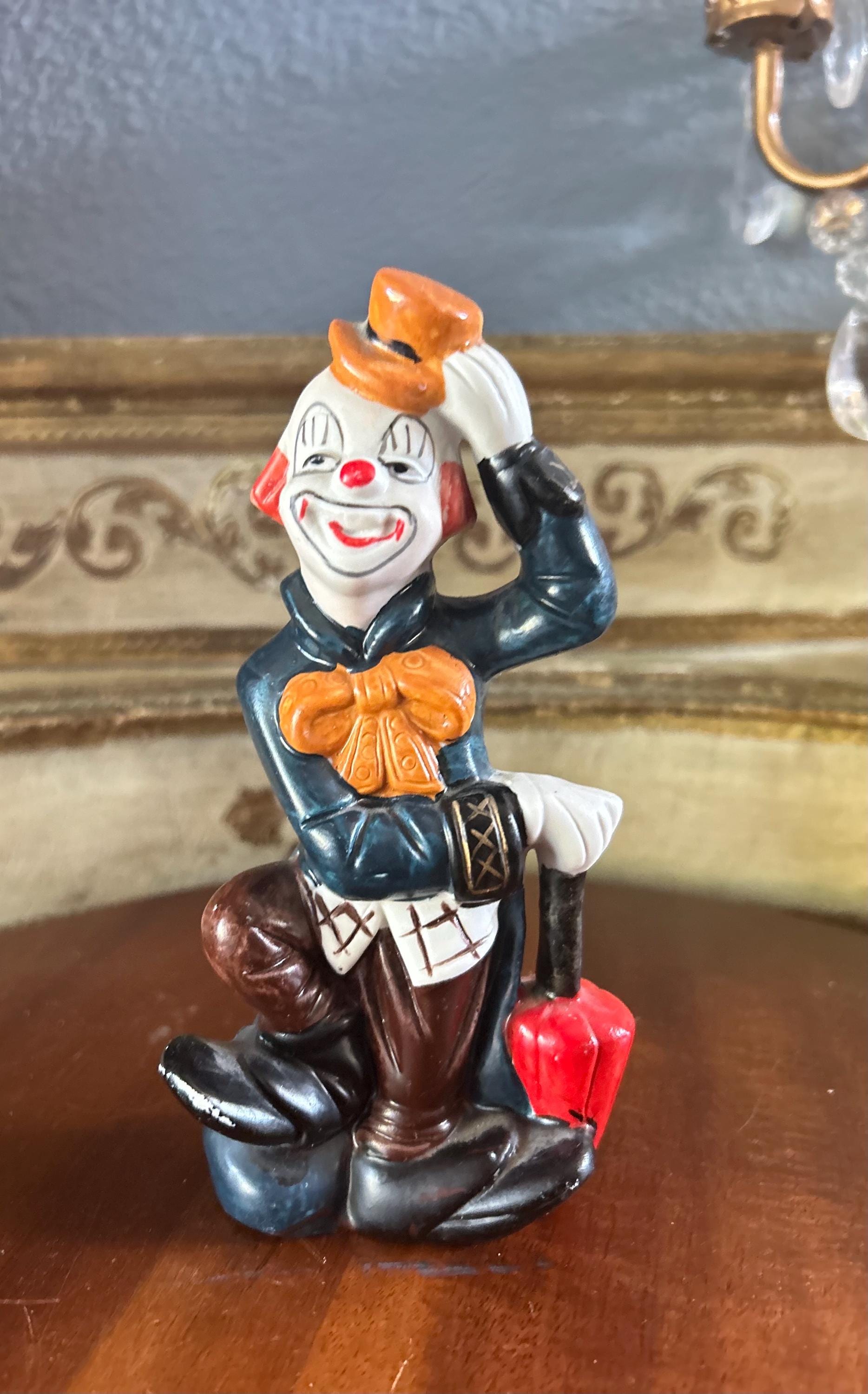F Fityle Clown Figurine Poupées En Céramique Figurine Pour Fete Bibliotheque Festival Cafe Bureau Amz B0btwmmm7f