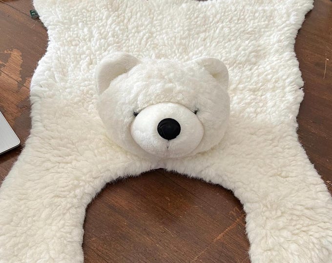 Fancy Zoo A&A Company Faux Bear Rug Plush for Kids. 39x32