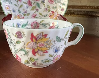 Vintage Minton Haddon Hall Bone China Teacup and Saucer - Etsy