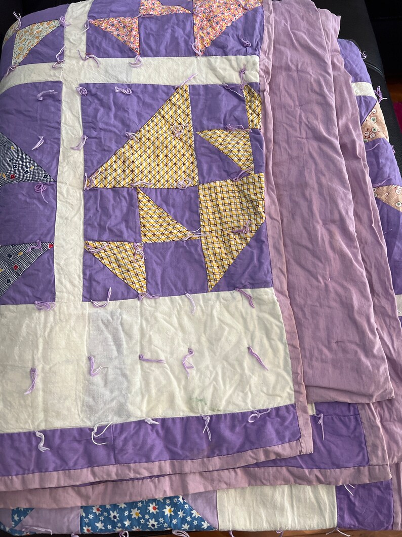 Beautiful Vintage Hand Embroidered Quilt, Full Size. Etsy
