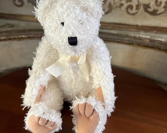 ぬいぐるみ vintage white teddy bear with rompers Vintage 1967 White Plush Teddy Bear: Hand Made Jointed Limbs - Etsy