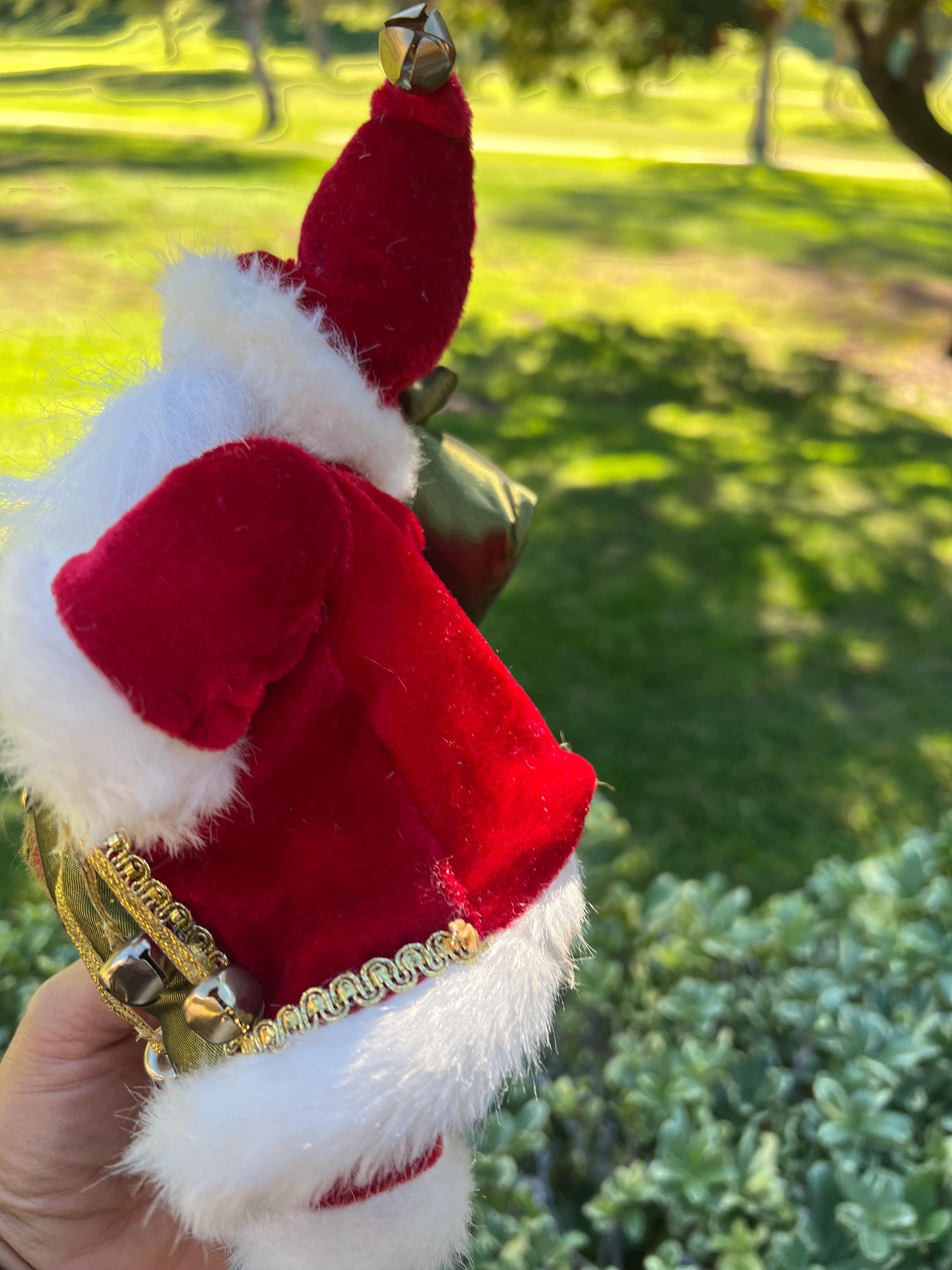 Vintage Porcelain Santa Claus Figurine, Fabric Christmas Decor - Etsy