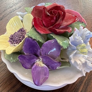 Porcelain Flower base, Crown Staffordshire, made in England. 1900&#39;s