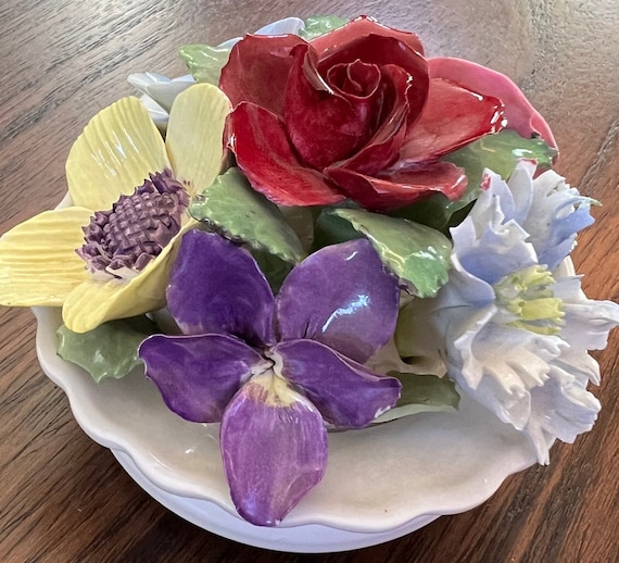 Porcelain Flower Base, Crown Staffordshire, Made in England