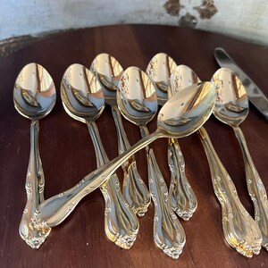 Vintage Retroneu Korea Floral, Stainless-steel, gold-plated stainless-steel cutlery. Elegant, chic and sleek. image 14