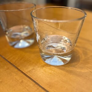 Vintage Johnnie Walker Glasses (Set of 2), Diamond Bottom Engraved, Made in France immagine 4