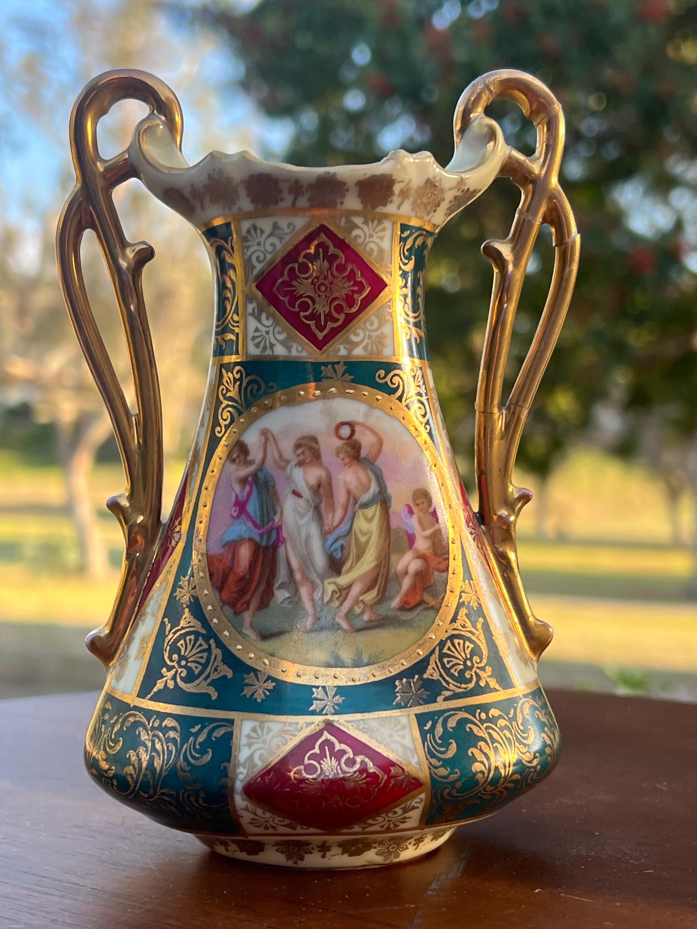 Royal Vienna Porcelain Vases - Etsy