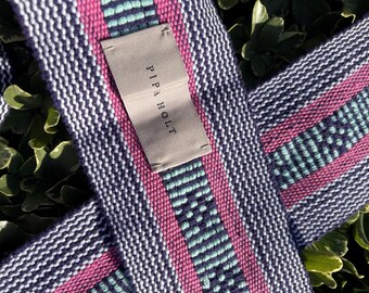 Pipa Holt Kaftan Hand Woven Cotton  Belt. Hand Made in Oaxaca 64" long x3.35"