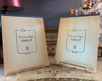 Vintage 12" x 9" Efficiency Tracing Paper Tablets No. 34, Two Available, Sold Individually