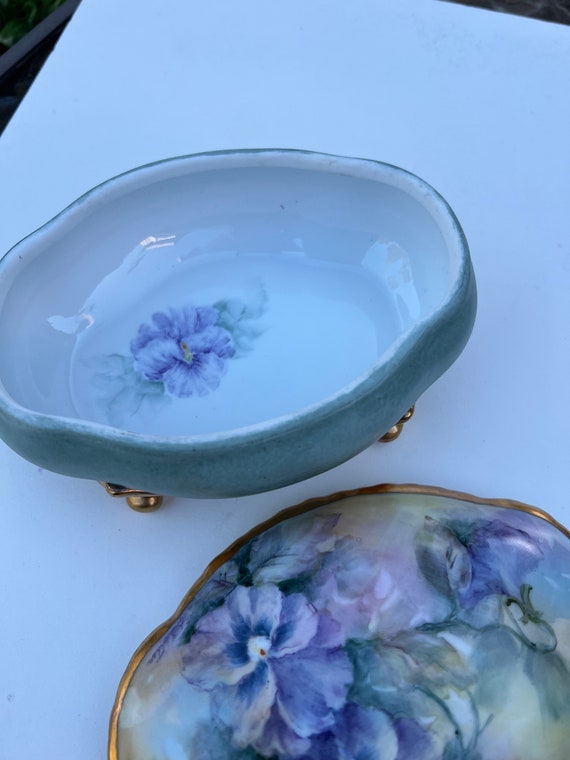 Exquisite, antique, hand painted Limoges France f… - image 3