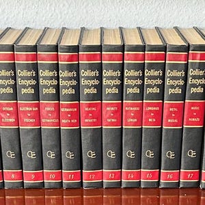 Vintage 1967 Collier's Encyclopedia, Complete 24 Volume Hardcover