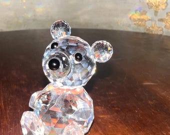 Swarovski Crystal Teddy Bear Figurine, Vintage Home Decor - Etsy