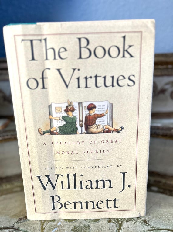 Vintage Hardcover 'the Book of Virtues' – 1993 Moral Stories