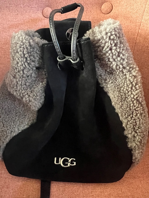 Authentic Ugg Australia Mini Backpack. Cow Suede and Ship Skin