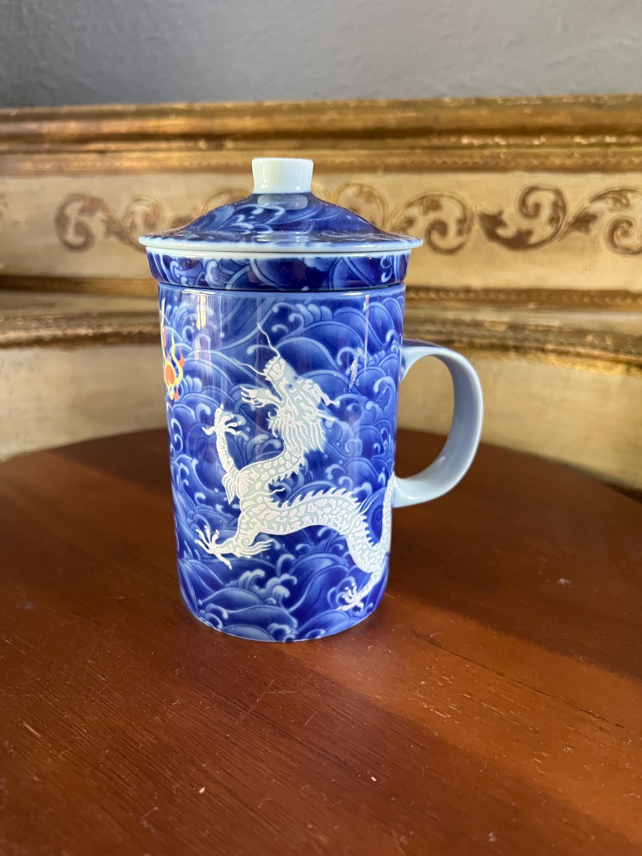 Blue Chinese Dragon Coffee Mug - Etsy