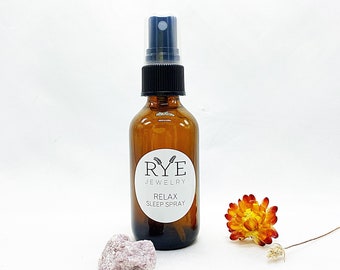 Sleep Spray with Essential Oils - Relaxing Aromatherapy Spray - Healing Crystal Fabric and Body Spray