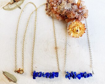 Third Eye Chakra Crystal Necklace - Lapis Lazuli Healing Pendant - Jewelry for Intuition and Clarity
