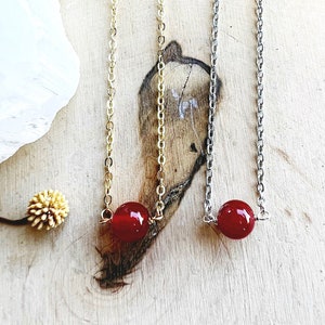 Carnelian Crystal Necklace - Orange Healing Crystal Pendant - Jewelry for Courage and Creativity