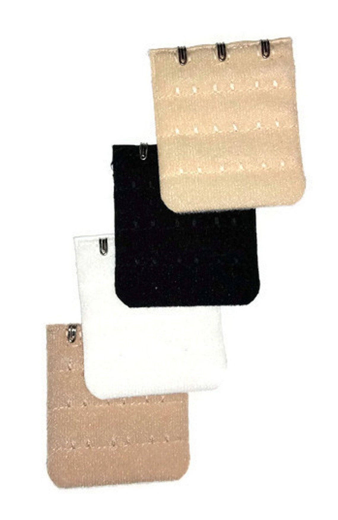 Set of 4 Narrow Bra Extenders 3 Hooks Half Inch Spacing Free Etsy