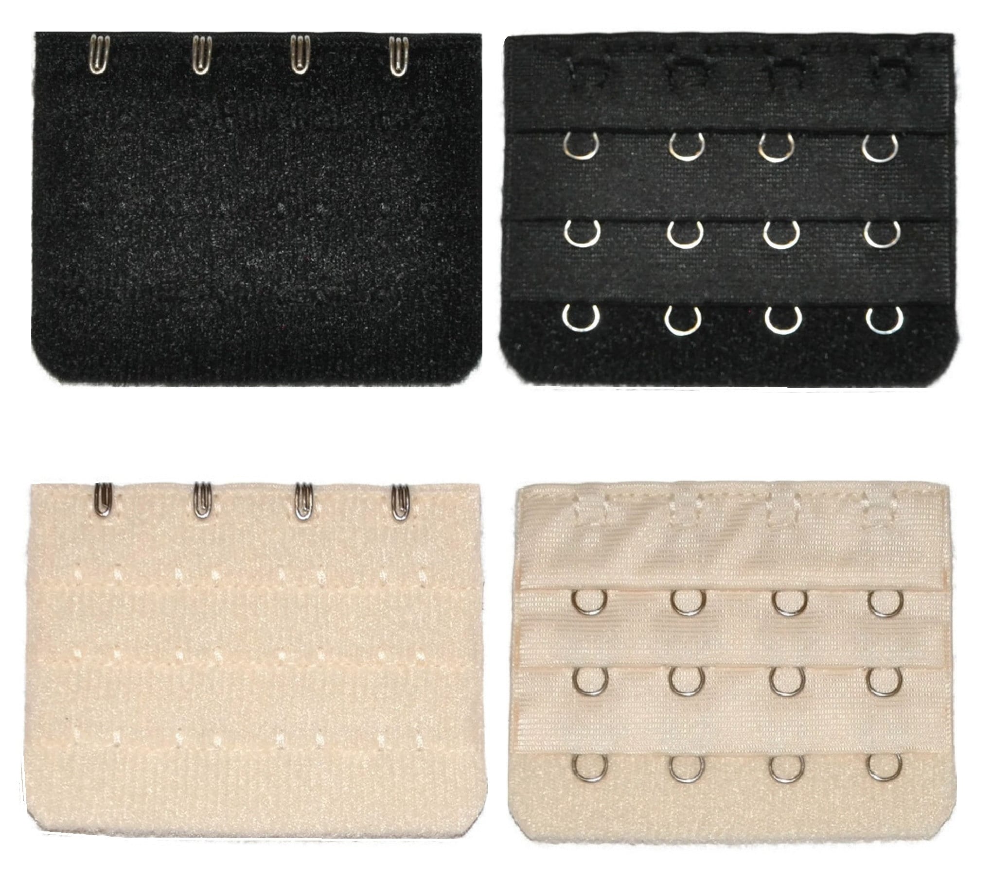 Set of 4 Narrow Bra Extenders 4 Hooks Half Inch Spacing Free Shipping