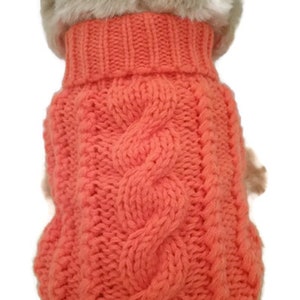 Small dog sweater hand knitted soft, cute and warm Clothes Free shipping cute and cuddly image 3