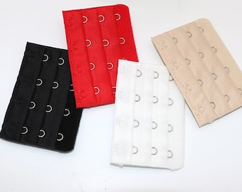 4 Hooks Bra Extenders Set of 4 With Red