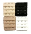 Bra Extenders Set of 4, 3-Hook, Narrow, Cotton/Polyester