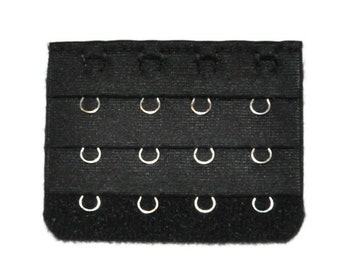 Bra Extenders Set of 4, Narrow 4-Hook, Beige & Black