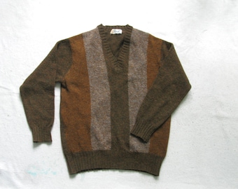 Pringle Brown Green Gray Wool Sweater