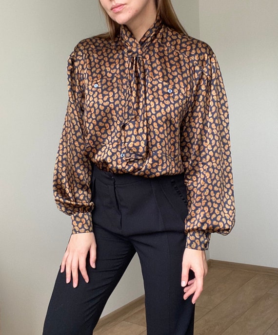 Pure silk vintage Escada blouse, Silk Blouse, Pais